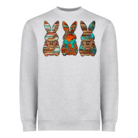 Heather Grey western easter bunnies Heavyweight Sweatshirt - Jasminsmagicworld