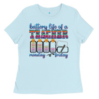 Battery Life Of A Teacher Ladies Tee | Teevron