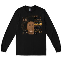 Black afro woman smart loved powerful Long Sleeve Tee - MaliasSmallBusiness