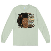 Matcha afro woman smart loved powerful Long Sleeve Tee - MaliasSmallBusiness