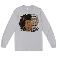 Moon Dust afro woman smart loved powerful Long Sleeve Tee - MaliasSmallBusiness