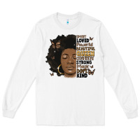 White afro woman smart loved powerful Long Sleeve Tee - MaliasSmallBusiness
