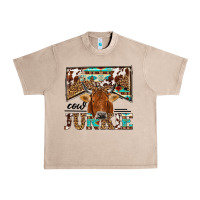 French Oak cow junkie Urban Heavy Tee - NancyCooperArtShop
