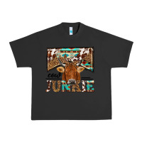 Pigment Black cow junkie Urban Heavy Tee - NancyCooperArtShop