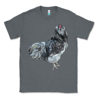 Charcoal Heather Ameraucana Rooster Classic Tee - LillyAllenDesigns