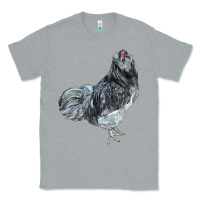Heather Grey Ameraucana Rooster Classic Tee - LillyAllenDesigns