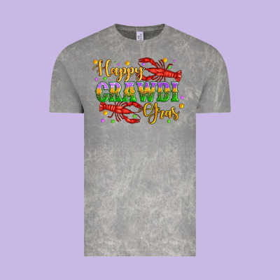 Happy Crawdi Gras With Crawfish Vintage Tee Designed By Artiststas