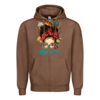 Chestnut coffee please messy bun with coffee bean bbs Zipper Hoodie - BundleAndBundleShop