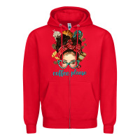 Red coffee please messy bun with coffee bean bbs Zipper Hoodie - BundleAndBundleShop