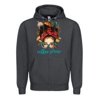 Smoke coffee please messy bun with coffee bean bbs Zipper Hoodie - BundleAndBundleShop