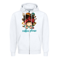 White coffee please messy bun with coffee bean bbs Zipper Hoodie - BundleAndBundleShop