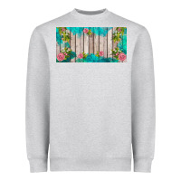 Heather Grey western floral  license plate template Heavyweight Sweatshirt - BarkalooDesign