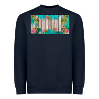 Navy western floral  license plate template Heavyweight Sweatshirt - BarkalooDesign
