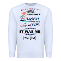 White The Queen Reigning Since 1990 Premium Sweatshirt - Bettercallsaul