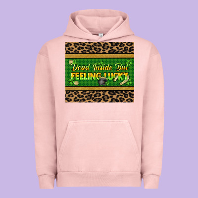 Dead Inside But Feeling Lucky 20oz Skinny Tumbler Urban Hoodie Designed By Howdyjamesfarm