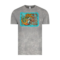 Cloud Rock western wooden wheel cowboy boots Vintage Tee - AdoDesignShop