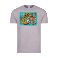 Vintage Zinc western wooden wheel cowboy boots Vintage Tee - AdoDesignShop