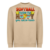 Mushroom Softball Makes Me Happy You, Not So Much Heavyweight Sweatshirt - LillyAllenDesigns