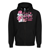 Black i am snow cute pink bbs Zipper Hoodie - BundleAndBundleShop