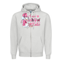 Dove Grey i am snow cute pink bbs Zipper Hoodie - BundleAndBundleShop