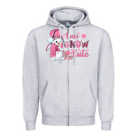 Heather Grey i am snow cute pink bbs Zipper Hoodie - BundleAndBundleShop