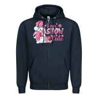 Navy i am snow cute pink bbs Zipper Hoodie - BundleAndBundleShop