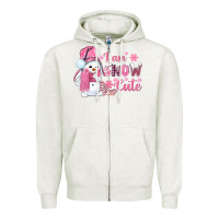 Oatmeal Heather i am snow cute pink bbs Zipper Hoodie - BundleAndBundleShop