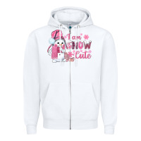 White i am snow cute pink bbs Zipper Hoodie - BundleAndBundleShop