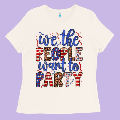 We The People Want To Party Ladies Tee Designed By Jahusdesignshop