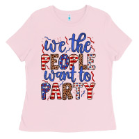 Bubblegum Pink we the people want to party Ladies Tee - JahusDesignShop