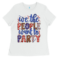 White we the people want to party Ladies Tee - JahusDesignShop