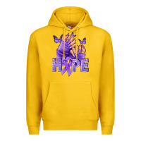 Lemon Hope lavender ribbon all cancers Premium Hoodie - NancyCooperArtShop