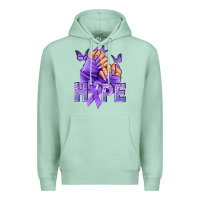 Seafoam Hope lavender ribbon all cancers Premium Hoodie - NancyCooperArtShop