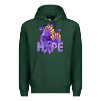 Sports Green Hope lavender ribbon all cancers Premium Hoodie - NancyCooperArtShop
