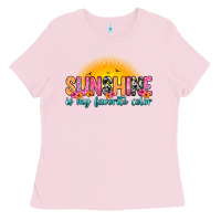 Bubblegum Pink sunshine is my favorite color Ladies Tee - Zillion Design Studio