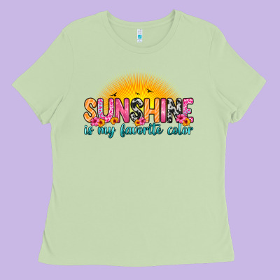 Sunshine Is My Favorite Color Ladies Tee Designed By Zillion Design Studio