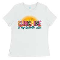 White sunshine is my favorite color Ladies Tee - Zillion Design Studio
