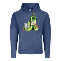 Vintage Denim gin tonic bottle and cocktail Vintage Hoodie - AdoDesignShop