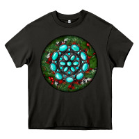Asphalt Christmas Round Turquoise Gemstone Heavy Core Tee - RanaPortraitStore