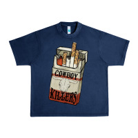 Navy cowboy killers cigarette package Urban Heavy Tee - NancyCooperArtShop