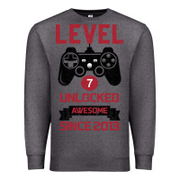 Charcoal Heather Kids Level 7 Unlocked Awesome Since 2013 Premium Sweatshirt - Bettercallsaul
