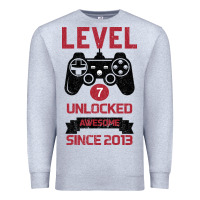 Kids Level 7 Unlocked Awesome Since 2013 Premium Sweatshirt | Teevron
