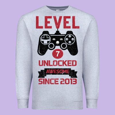 Kids Level 7 Unlocked Awesome Since 2013 Premium Sweatshirt Designed By Bettercallsaul