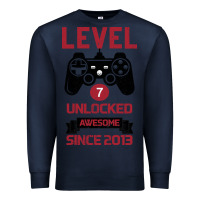 Navy Kids Level 7 Unlocked Awesome Since 2013 Premium Sweatshirt - Bettercallsaul