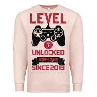 Pale Pink Kids Level 7 Unlocked Awesome Since 2013 Premium Sweatshirt - Bettercallsaul