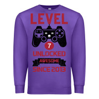 Purple Kids Level 7 Unlocked Awesome Since 2013 Premium Sweatshirt - Bettercallsaul
