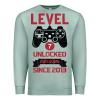 Seafoam Kids Level 7 Unlocked Awesome Since 2013 Premium Sweatshirt - Bettercallsaul
