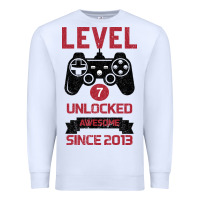 White Kids Level 7 Unlocked Awesome Since 2013 Premium Sweatshirt - Bettercallsaul
