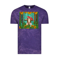 Cloud Purple goat with sunflower and cactus Vintage Tee - Artiststas