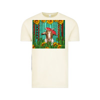 Vintage Arctic goat with sunflower and cactus Vintage Tee - Artiststas